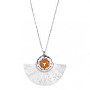 Licensed Texas Longhorn Long Tassel Pendant Necklace